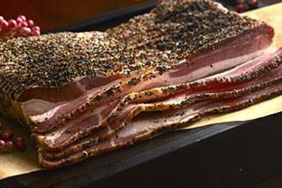 Pepper Encrusted Smoked Bacon 1lb