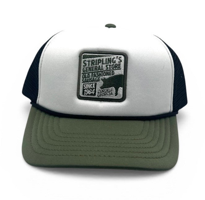 Stripling's White/Green Rope Hat
