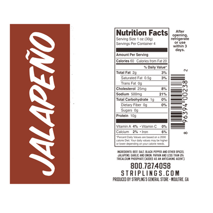 Stripling's Jalapeno Beef Jerky