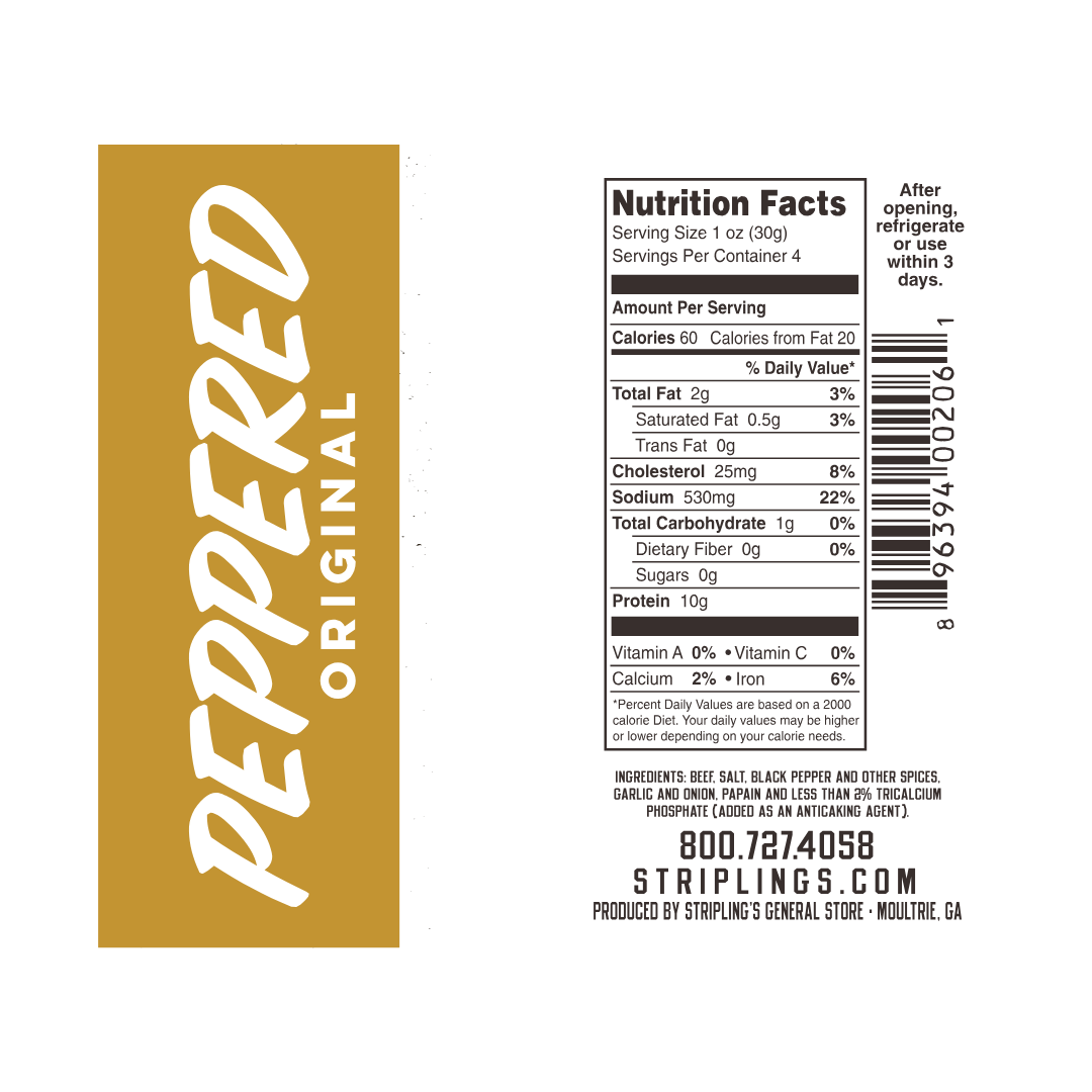 Stripling's Peppered(Original) Beef Jerky