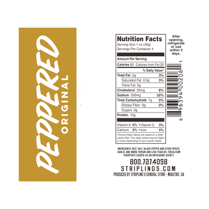 Stripling's Peppered(Original) Beef Jerky