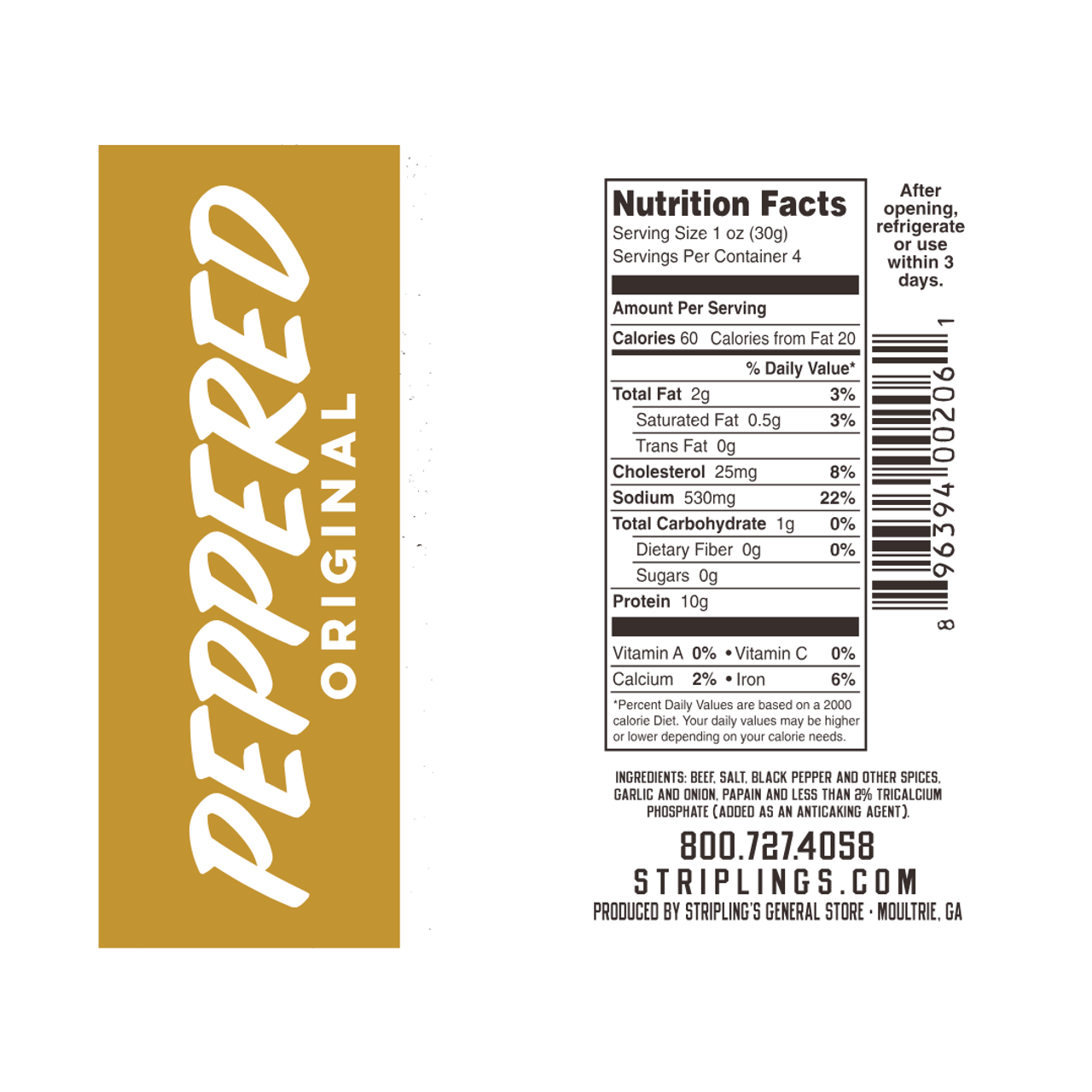 Stripling's Peppered (Original) Beef Jerky