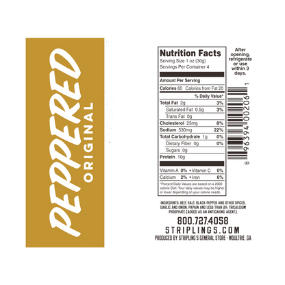 Stripling's Peppered (Original) Beef Jerky