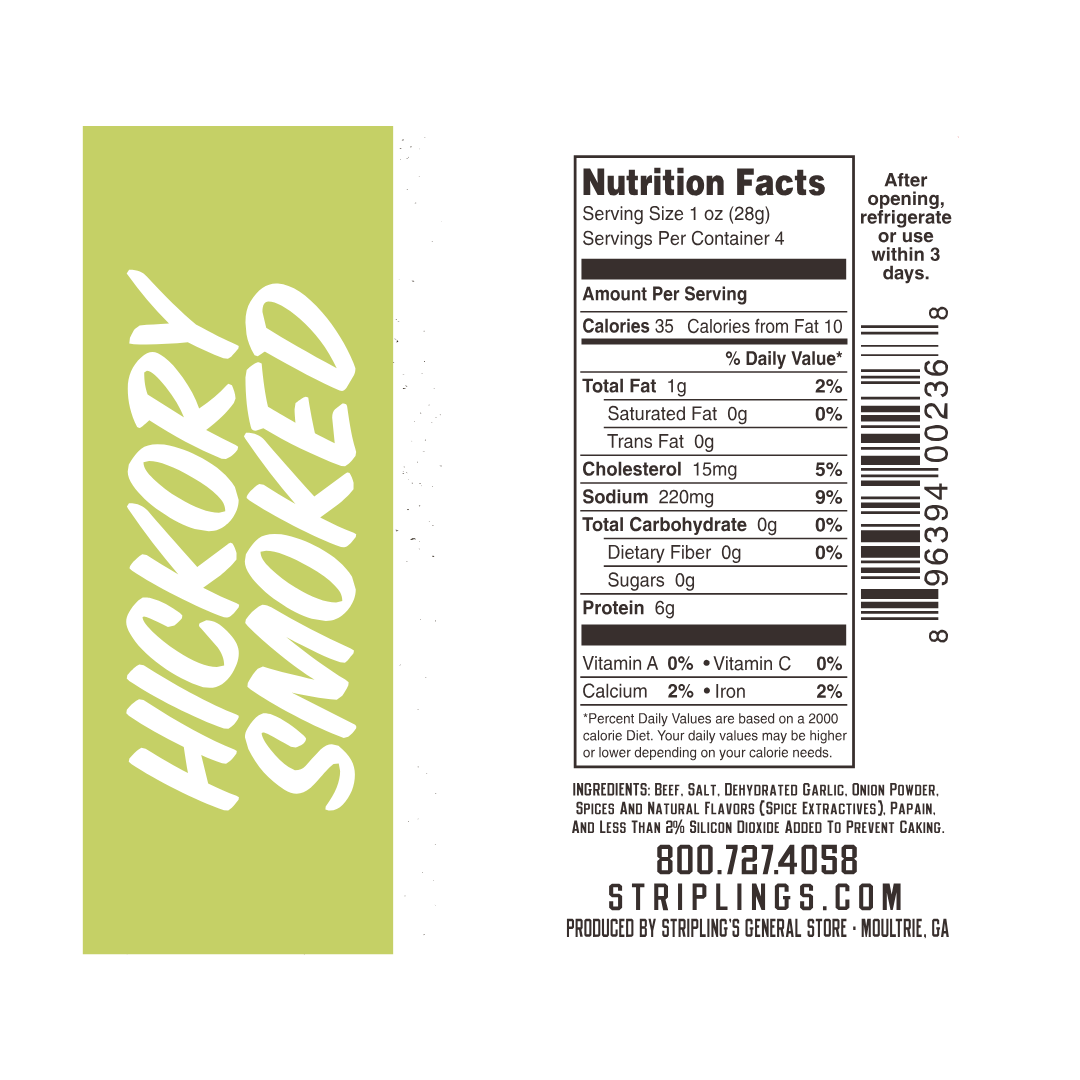 Stripling's Hickory Smoked Beef Jerky