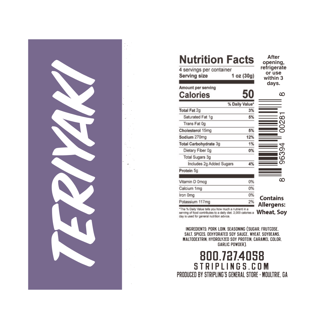 Stripling's Teriyaki Pork Jerky