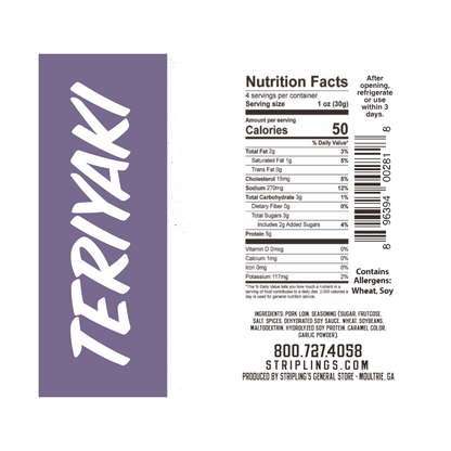Stripling's Teriyaki Pork Jerky