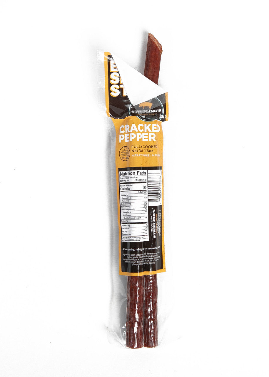 Stripling's Beef Snack Sticks  Cracked Pepper (6pk)