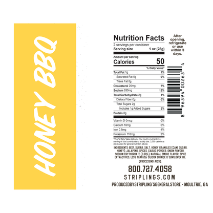 Stripling's Sweet Heat Honey BBQ Beef Jerky