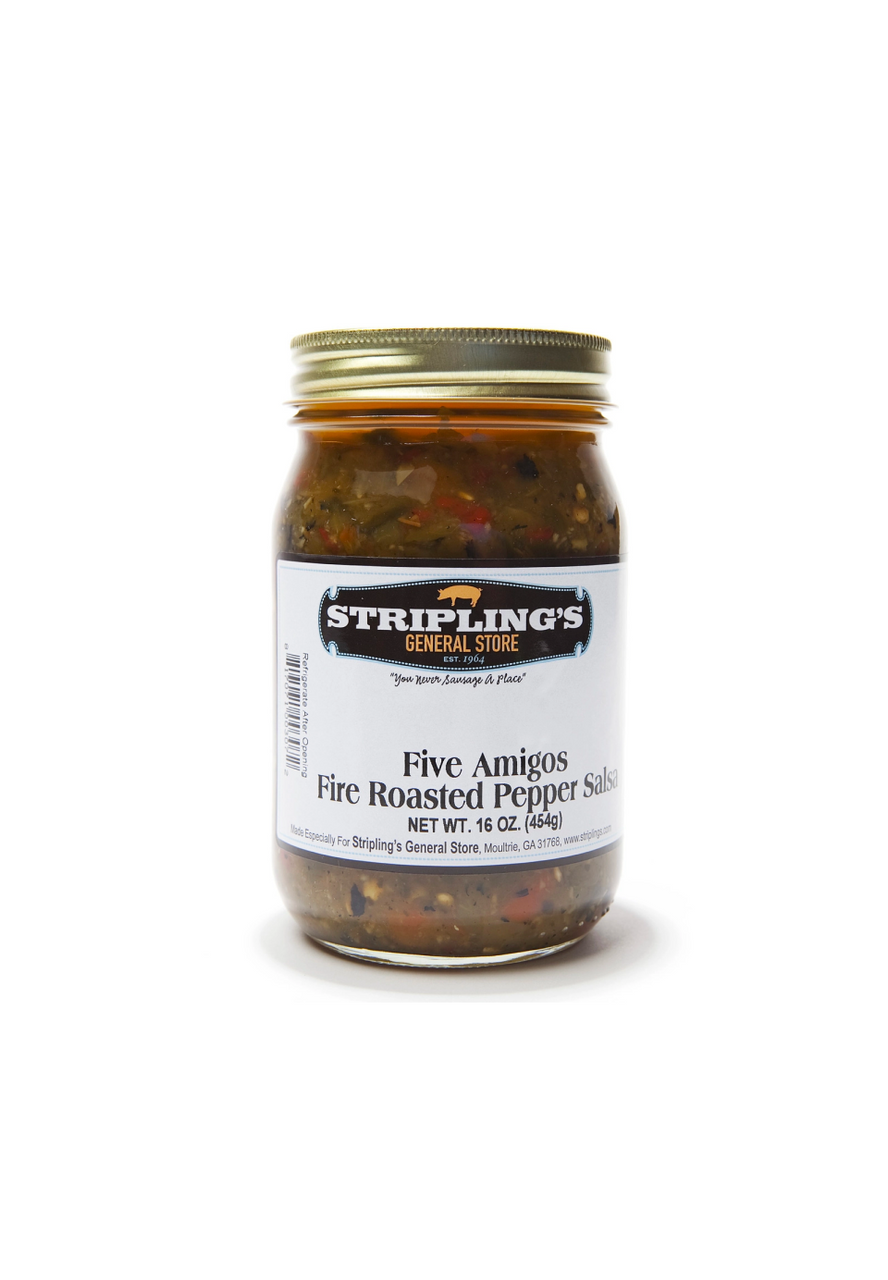 Five Amigos Fire Roasted Pepper Salsam, Very Hot