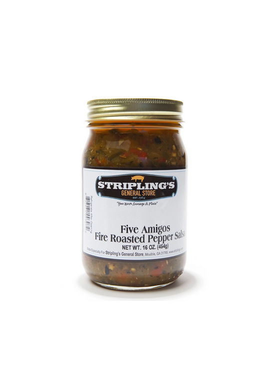 Five Amigos Fire Roasted Pepper Salsam, Very Hot