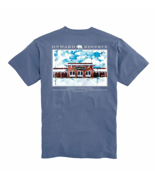 Onward Reserve Striplings T-Shirt (washed blue)